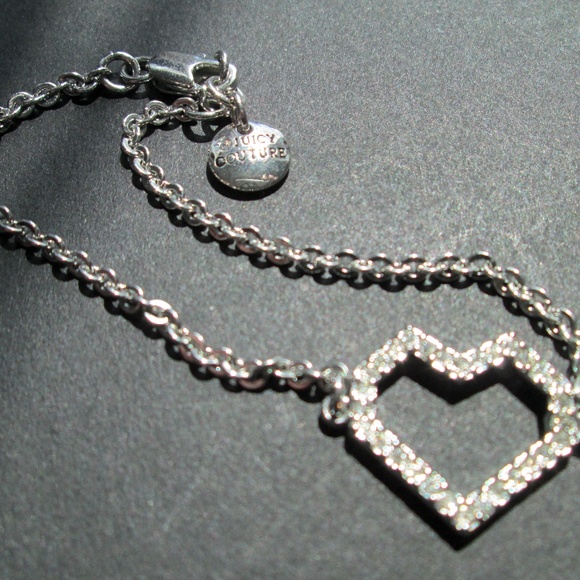 💟 Juicy Couture Pixel Open Heart Chain Bracelet - Picture 4 of 11